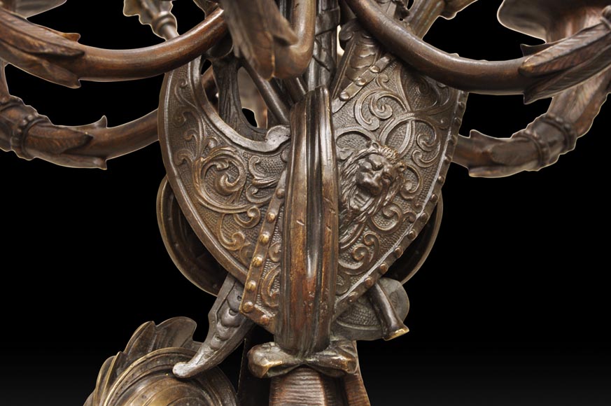 Jean-François GECHTER (1796-1844)- Paire de candélabres aux guerriers Jean-François GECHTER (1796-1844)- Paire de candélabres aux guerriers-4