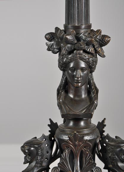 Paire de candélabres aux cigognes Paire de candélabres aux cigognes-4