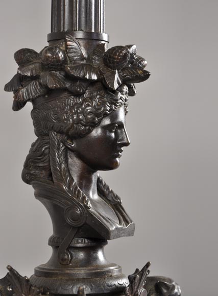 Paire de candélabres aux cigognes Paire de candélabres aux cigognes-5