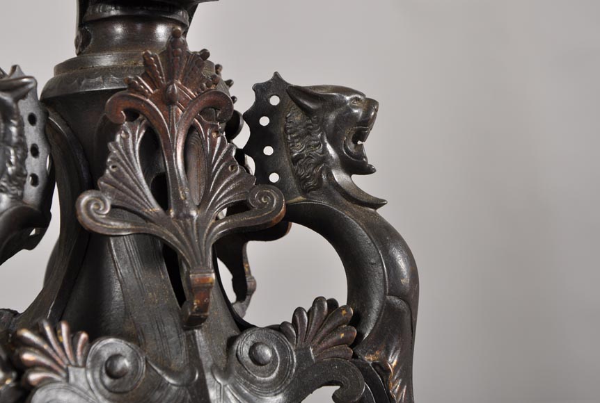 Paire de candélabres aux cigognes Paire de candélabres aux cigognes-8