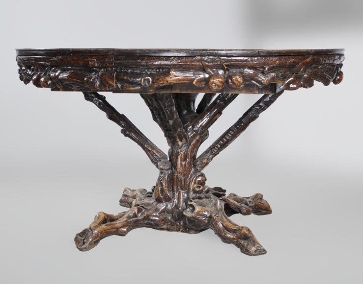 Matthieu (1815-1889) et Willem (1816-1881) HORRIX (attrib. à) Importante salle à manger dans le goût « Forêt Noire ». Matthieu (1815-1889) et Willem (1816-1881) HORRIX (attrib. à) Importante salle à manger dans le goût « Forêt Noire ».-1