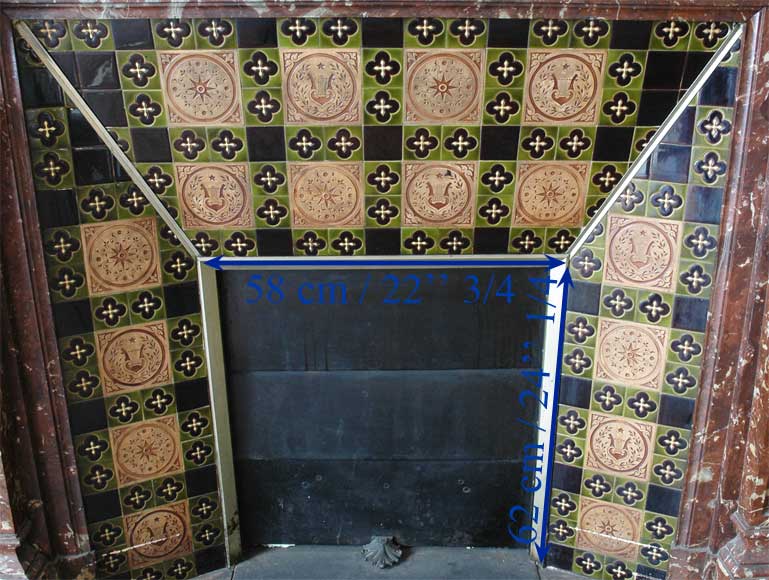 Cheminée ancienne de style Napoléon III en marbre Rouge du Nord Cheminée ancienne de style Napoléon III en marbre Rouge du Nord-7