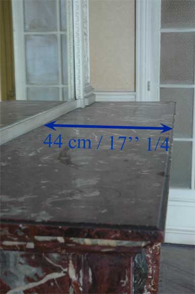 Cheminée ancienne de style Napoléon III en marbre Rouge du Nord Cheminée ancienne de style Napoléon III en marbre Rouge du Nord-9