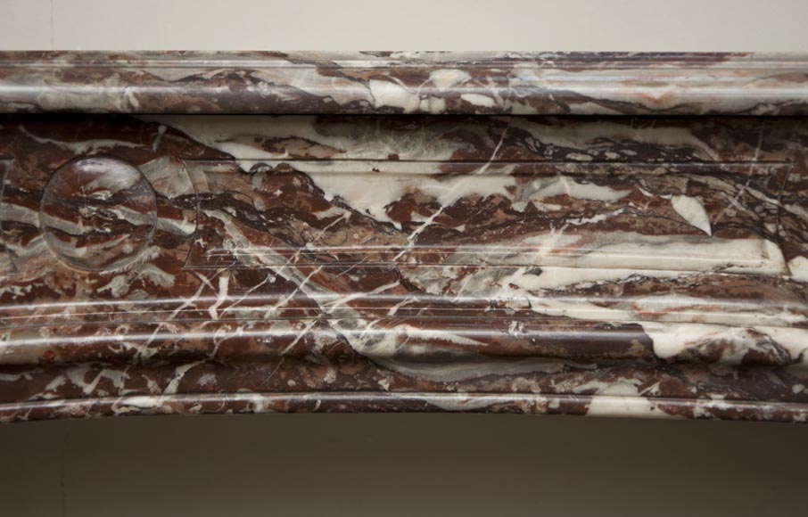 Cheminée ancienne d'époque Régence en marbre de Rance du XVIIIè siècle Cheminée ancienne d'époque Régence en marbre de Rance du XVIIIè siècle-1