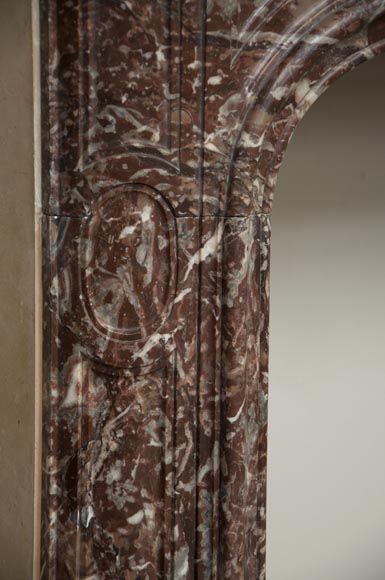 Cheminée ancienne d'époque Régence en marbre de Rance du XVIIIè siècle Cheminée ancienne d'époque Régence en marbre de Rance du XVIIIè siècle-3