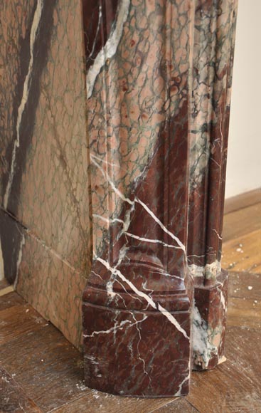Cheminée ancienne de style Louis XV en marbre de Campan Rubané Cheminée ancienne de style Louis XV en marbre de Campan Rubané-5