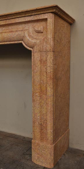 Cheminée ancienne de style Louis XIV en marbre Brocatelle Jaune Cheminée ancienne de style Louis XIV en marbre Brocatelle Jaune-2