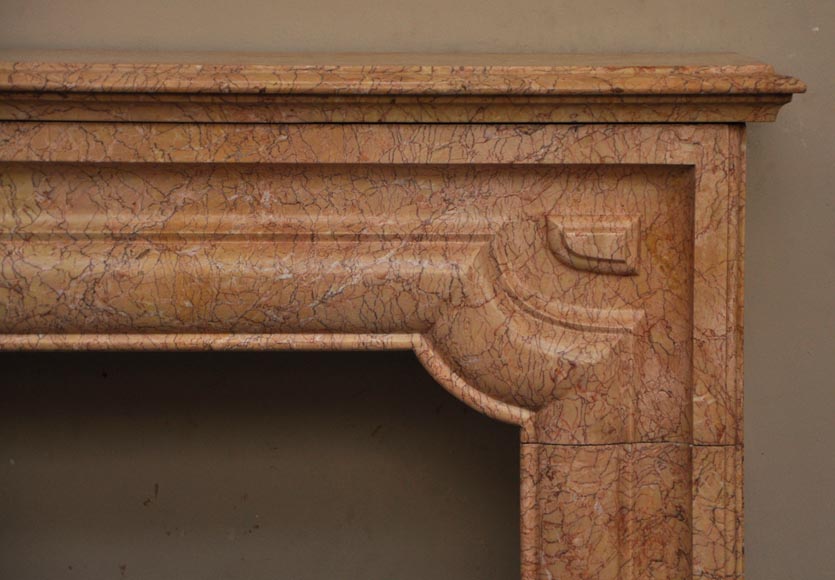 Cheminée ancienne de style Louis XIV en marbre Brocatelle Jaune Cheminée ancienne de style Louis XIV en marbre Brocatelle Jaune-3