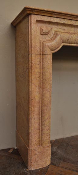 Cheminée ancienne de style Louis XIV en marbre Brocatelle Jaune Cheminée ancienne de style Louis XIV en marbre Brocatelle Jaune-4