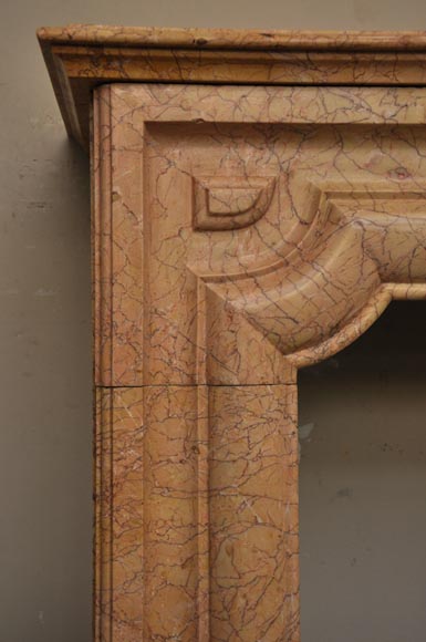 Cheminée ancienne de style Louis XIV en marbre Brocatelle Jaune Cheminée ancienne de style Louis XIV en marbre Brocatelle Jaune-5