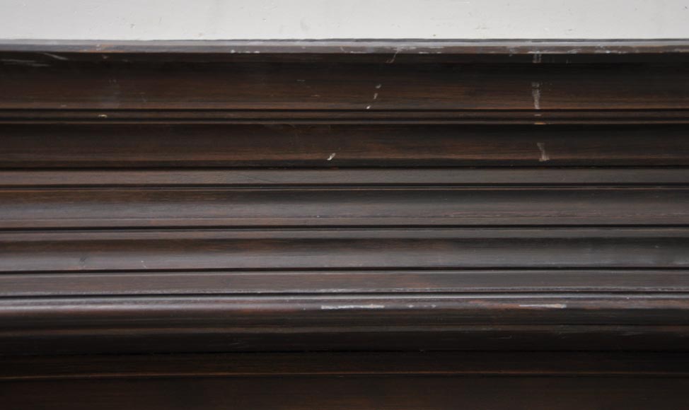 Cheminée ancienne en bois de style Néo-Gothique à décor de troubadours Cheminée ancienne en bois de style Néo-Gothique à décor de troubadours-5