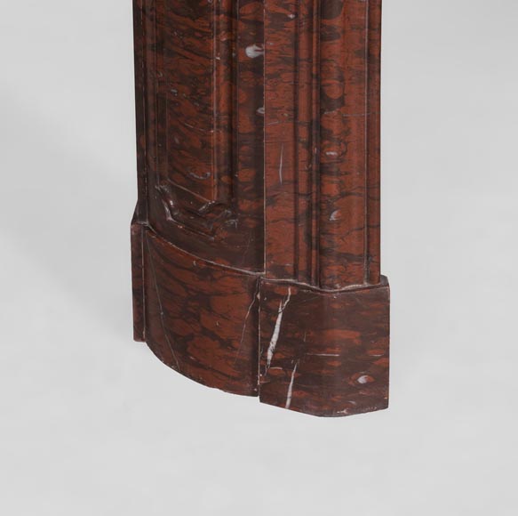 Cheminée ancienne de style Louis XV en marbre Rouge Griotte Cheminée ancienne de style Louis XV en marbre Rouge Griotte-7