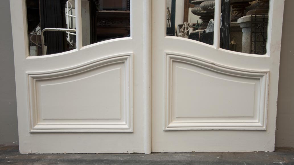 Une double porte d'intérieur cintrées avec miroirs Une double porte d'intérieur cintrées avec miroirs-4