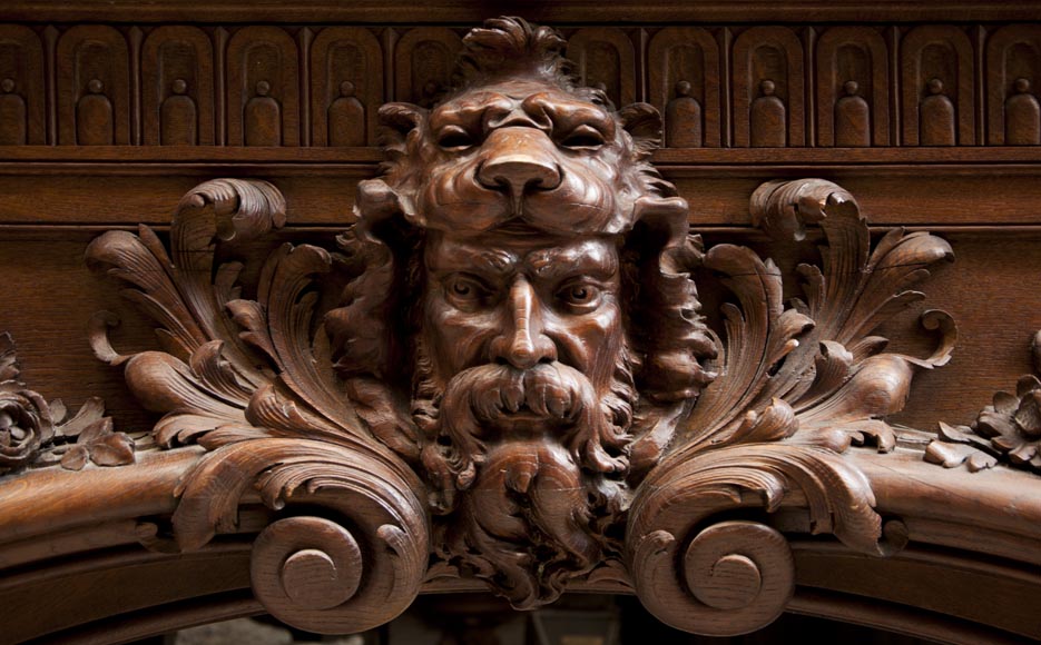 Exceptionnelle cheminée en chêne d'après le modèle de la cheminée du Salon d'Hercule du Palais de Versailles Exceptionnelle cheminée en chêne d'après le modèle de la cheminée du Salon d'Hercule du Palais de Versailles-2