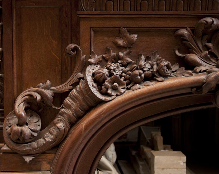 Exceptionnelle cheminée en chêne d'après le modèle de la cheminée du Salon d'Hercule du Palais de Versailles Exceptionnelle cheminée en chêne d'après le modèle de la cheminée du Salon d'Hercule du Palais de Versailles-4