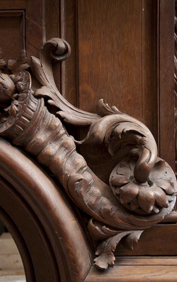 Exceptionnelle cheminée en chêne d'après le modèle de la cheminée du Salon d'Hercule du Palais de Versailles Exceptionnelle cheminée en chêne d'après le modèle de la cheminée du Salon d'Hercule du Palais de Versailles-6