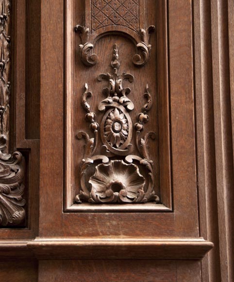 Exceptionnelle cheminée en chêne d'après le modèle de la cheminée du Salon d'Hercule du Palais de Versailles Exceptionnelle cheminée en chêne d'après le modèle de la cheminée du Salon d'Hercule du Palais de Versailles-14