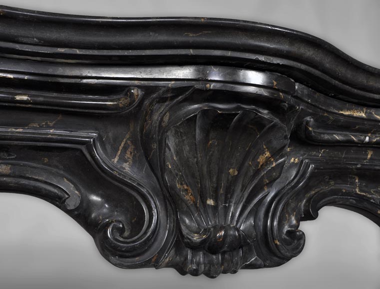 Cheminée ancienne de style Napoléon III en scagliola imitation marbre Portor Cheminée ancienne de style Napoléon III en scagliola imitation marbre Portor-2