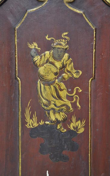 Belle double porte ancienne à décor de chinoiseries Belle double porte ancienne à décor de chinoiseries-1