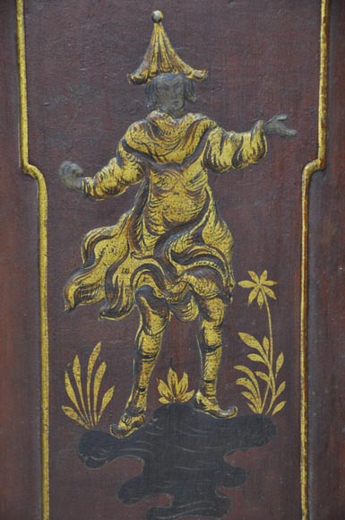 Belle double porte ancienne à décor de chinoiseries Belle double porte ancienne à décor de chinoiseries-8