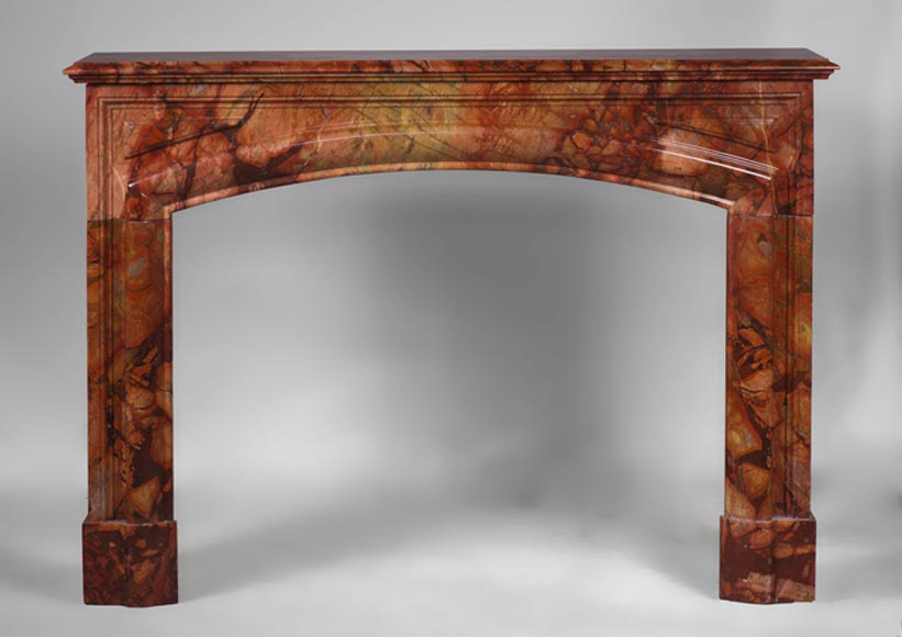 Cheminée ancienne de style Louis XIV à boudin en Brèche Sanguine d'Algérie Cheminée ancienne de style Louis XIV à boudin en Brèche Sanguine d'Algérie-0