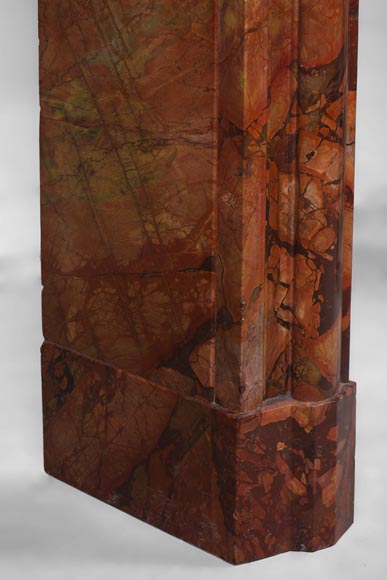 Cheminée ancienne de style Louis XIV à boudin en Brèche Sanguine d'Algérie Cheminée ancienne de style Louis XIV à boudin en Brèche Sanguine d'Algérie-5