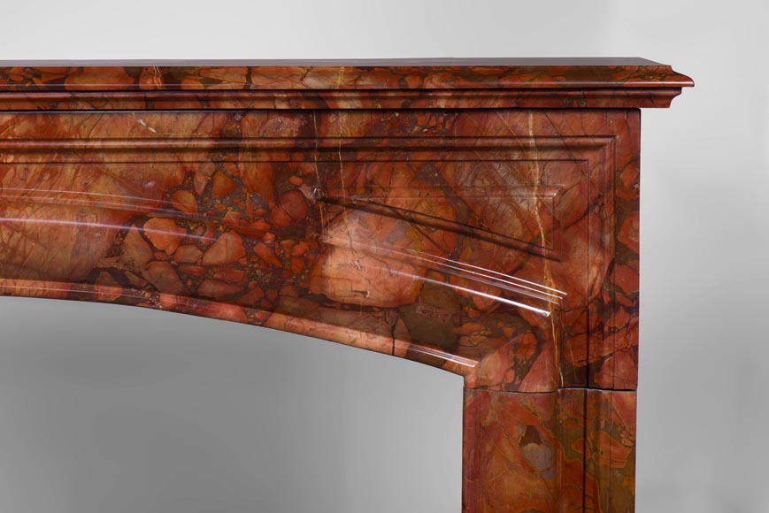 Cheminée ancienne de style Louis XIV à boudin en Brèche Sanguine d'Algérie Cheminée ancienne de style Louis XIV à boudin en Brèche Sanguine d'Algérie-7