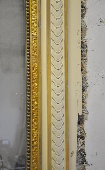 Grande cheminée de style Louis XVI en marbre Blanc de Carrare avec son intérieur en fonte et son trumeau Grande cheminée de style Louis XVI en marbre Blanc de Carrare avec son intérieur en fonte et son trumeau-14