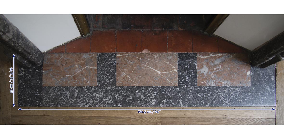 Cheminée ancienne d'époque Louis XV en marbre Gris Sainte Anne, XVIIIè siècle Cheminée ancienne d'époque Louis XV en marbre Gris Sainte Anne, XVIIIè siècle-8