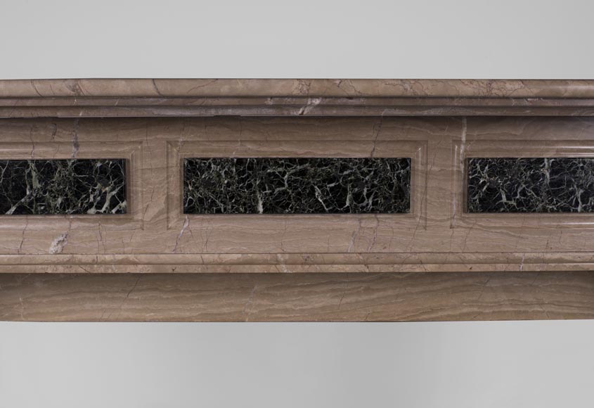 Cheminée ancienne de style Napoléon III à colonnes détachées en marbre Vert de Mer Cheminée ancienne de style Napoléon III à colonnes détachées en marbre Vert de Mer-1