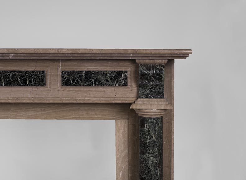 Cheminée ancienne de style Napoléon III à colonnes détachées en marbre Vert de Mer Cheminée ancienne de style Napoléon III à colonnes détachées en marbre Vert de Mer-7