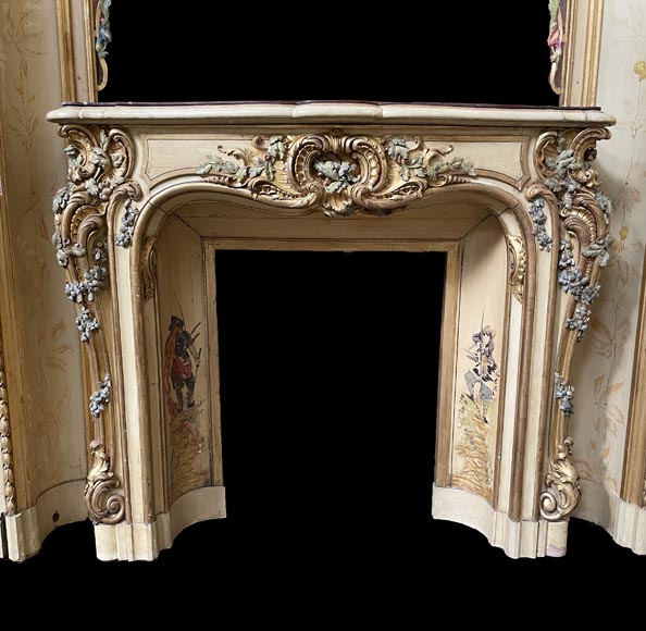 Boiserie à décor de Chinoiseries provenant de la Villa Les Cèdres, anciennement Villa Les Oiseaux, résidence du roi Léopold II à Saint-Jean-Cap-Ferrat, sur la Côte-d’Azur Boiserie à décor de Chinoiseries provenant de la Villa Les Cèdres, anciennement Villa Les Oiseaux, résidence du roi Léopold II à Saint-Jean-Cap-Ferrat, sur la Côte-d’Azur-10