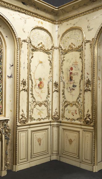 Boiserie à décor de Chinoiseries provenant de la Villa Les Cèdres, anciennement Villa Les Oiseaux, résidence du roi Léopold II à Saint-Jean-Cap-Ferrat, sur la Côte-d’Azur Boiserie à décor de Chinoiseries provenant de la Villa Les Cèdres, anciennement Villa Les Oiseaux, résidence du roi Léopold II à Saint-Jean-Cap-Ferrat, sur la Côte-d’Azur-13