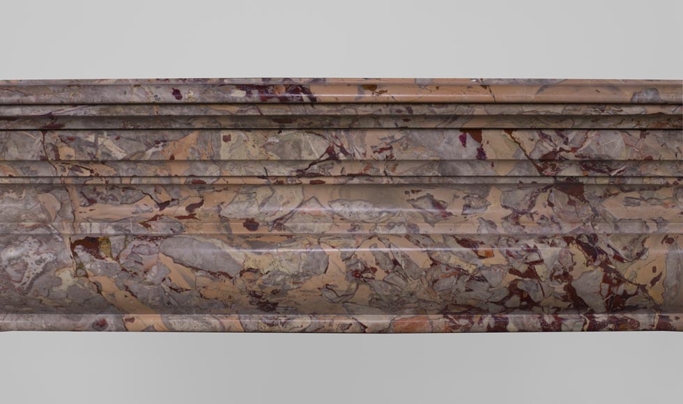 Cheminée ancienne de style Louis XIV en marbre Sarrancolin Ilhet et sa belle dalle foyère  Cheminée ancienne de style Louis XIV en marbre Sarrancolin Ilhet et sa belle dalle foyère -1