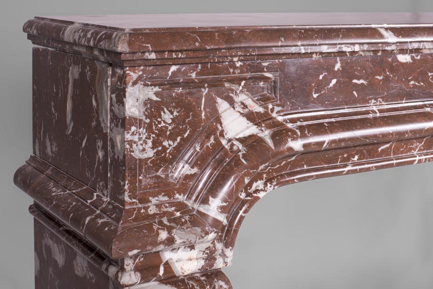 Cheminée ancienne de style Régence en marbre Rouge du Nord Cheminée ancienne de style Régence en marbre Rouge du Nord-3