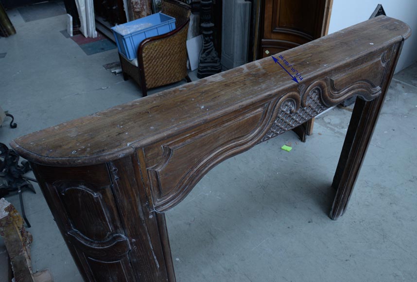 Grande cheminée ancienne en chêne de style Régence, 1ère moitié du XIXè siècle Grande cheminée ancienne en chêne de style Régence, 1ère moitié du XIXè siècle-8