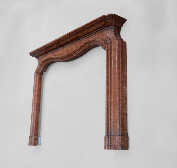 Cheminée de style Régence en marbre Rouge de Vérone, début XXè siècle Cheminée de style Régence en marbre Rouge de Vérone, début XXè siècle-5