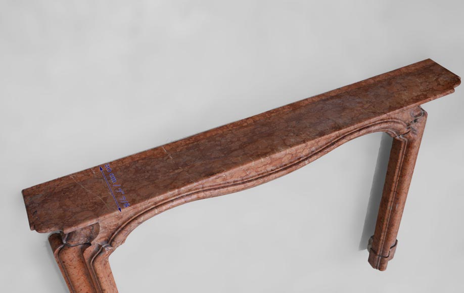 Cheminée de style Régence en marbre Rouge de Vérone, début XXè siècle Cheminée de style Régence en marbre Rouge de Vérone, début XXè siècle-8