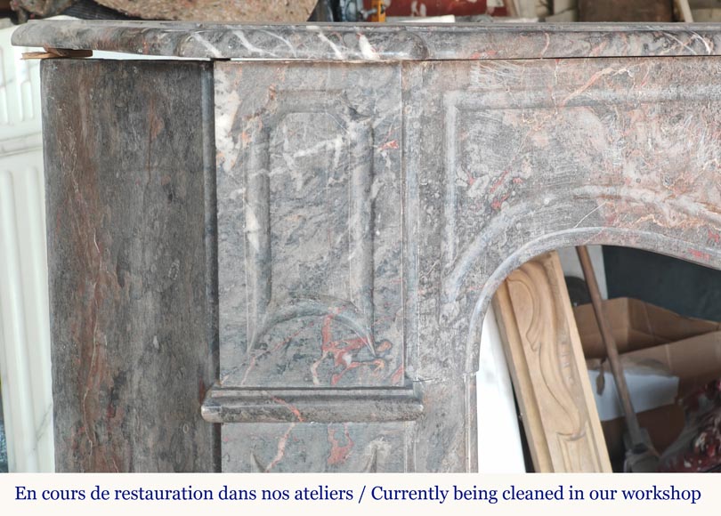 Cheminée de style Louis XV modèle Pompadour sculptée en marbre Bois Jourdan Cheminée de style Louis XV modèle Pompadour sculptée en marbre Bois Jourdan-3