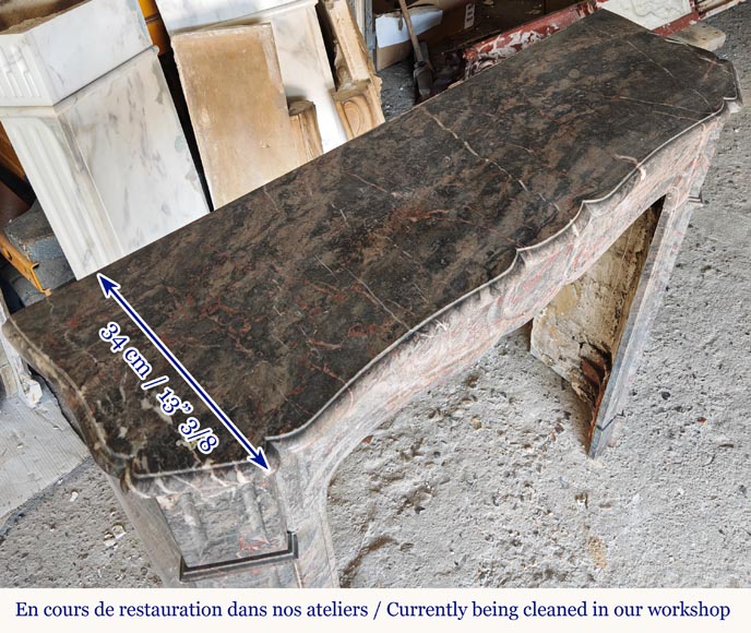 Cheminée de style Louis XV modèle Pompadour sculptée en marbre Bois Jourdan Cheminée de style Louis XV modèle Pompadour sculptée en marbre Bois Jourdan-8