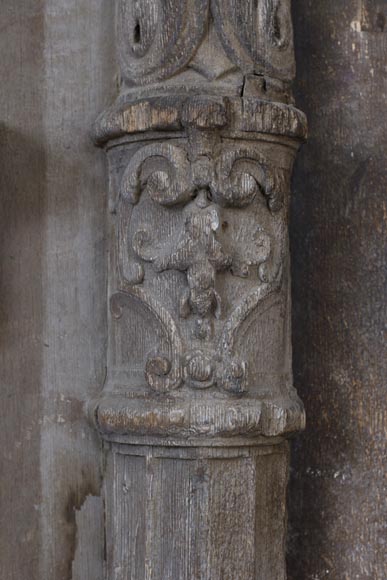 Importante porte cochère en chêne sculpté de style Napoléon III Importante porte cochère en chêne sculpté de style Napoléon III-4