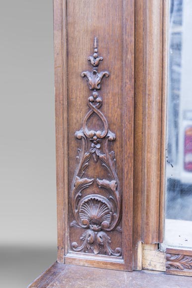 BARDIE Armand (ébéniste) - Grande cheminée ancienne et son trumeau, de style Napoléon III BARDIE Armand (ébéniste) - Grande cheminée ancienne et son trumeau, de style Napoléon III-5