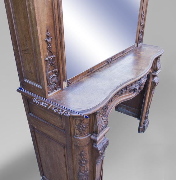 BARDIE Armand (ébéniste) - Grande cheminée ancienne et son trumeau, de style Napoléon III BARDIE Armand (ébéniste) - Grande cheminée ancienne et son trumeau, de style Napoléon III-17