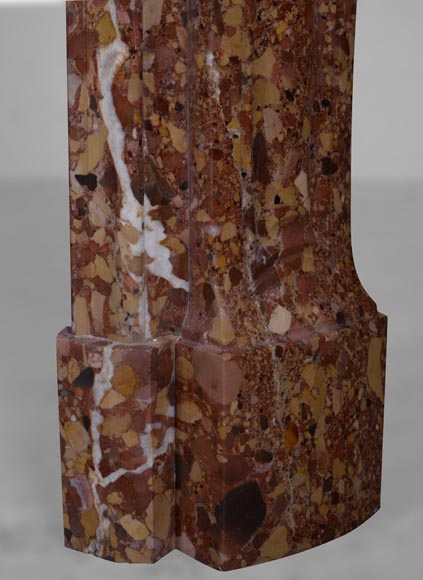 Cheminée modèle Pompadour allongé en brèche d'Alep Cheminée modèle Pompadour allongé en brèche d'Alep-7