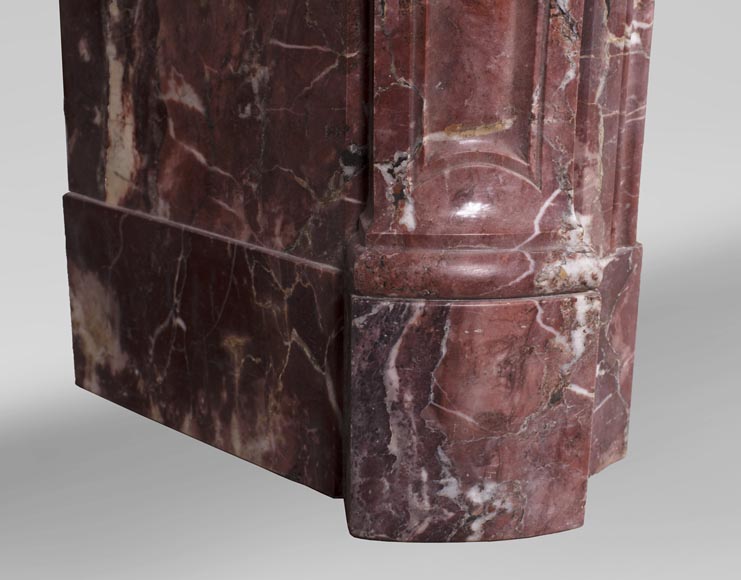 Cheminée ancienne de style Louis XV, Pompadour en marbre Fleur de Pêcher Cheminée ancienne de style Louis XV, Pompadour en marbre Fleur de Pêcher-4