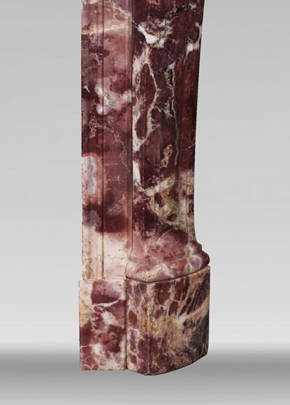 Cheminée ancienne de style Louis XV, Pompadour en marbre Fleur de Pêcher Cheminée ancienne de style Louis XV, Pompadour en marbre Fleur de Pêcher-7