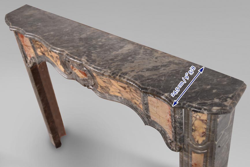 Cheminée provençale du XVIIIe siècle en Bleu Turquin, Brèche Violette et Sarrancolin Fantastico Cheminée provençale du XVIIIe siècle en Bleu Turquin, Brèche Violette et Sarrancolin Fantastico-8