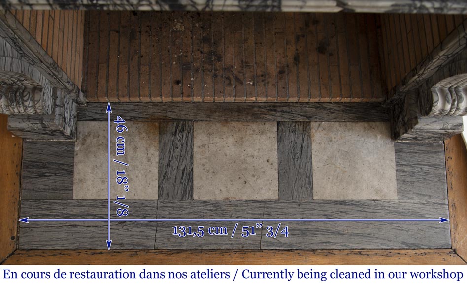 Cheminée ancienne de style Restauration en marbre Bleu Fleuri Cheminée ancienne de style Restauration en marbre Bleu Fleuri-9