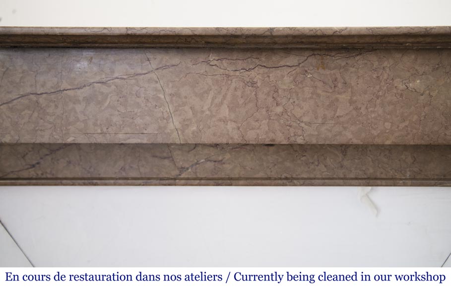 Cheminée ancienne de style Napoléon III en marbre à modillons Cheminée ancienne de style Napoléon III en marbre à modillons-1