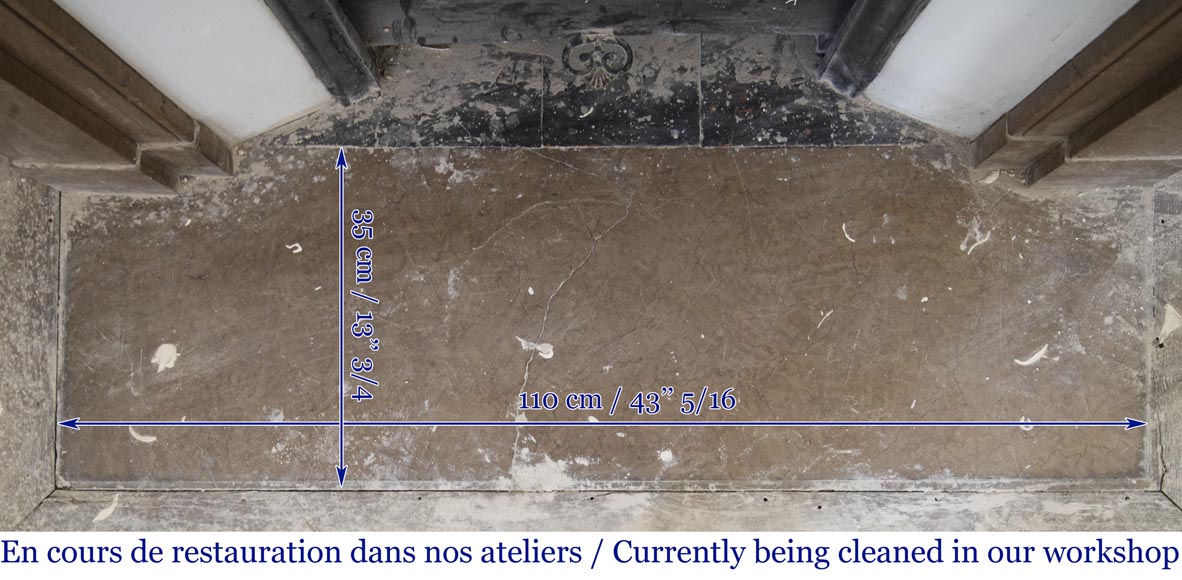 Cheminée ancienne de style Napoléon III en marbre à modillons Cheminée ancienne de style Napoléon III en marbre à modillons-8